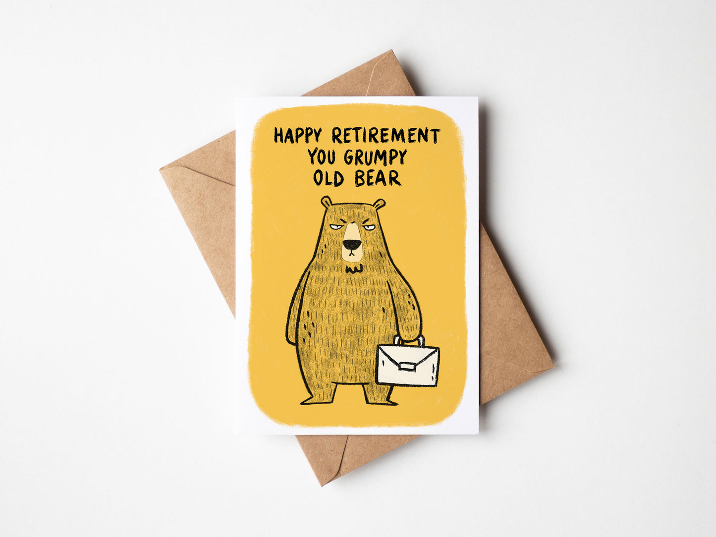 Retirement Grumpy Bear Card
