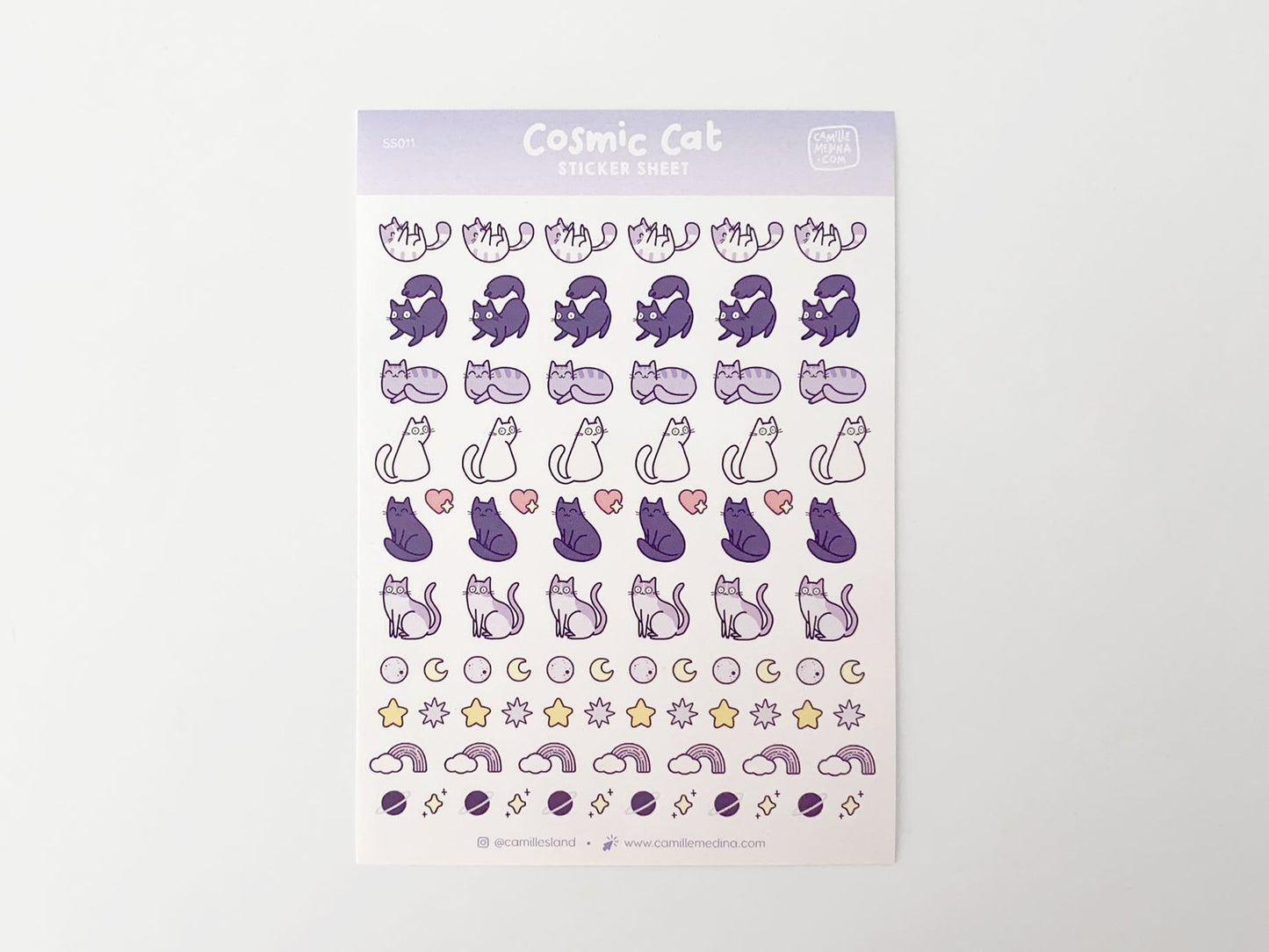 Cosmic Cat Sticker Sheet
