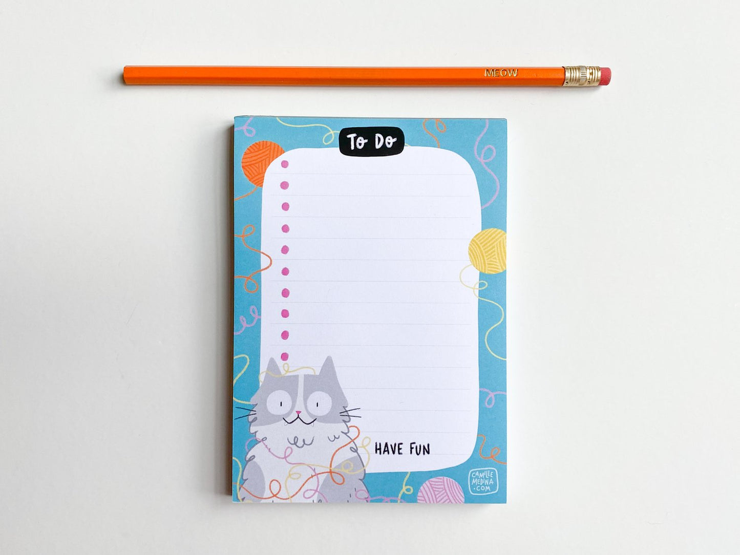 Cat List Pad And Pencil Bundle