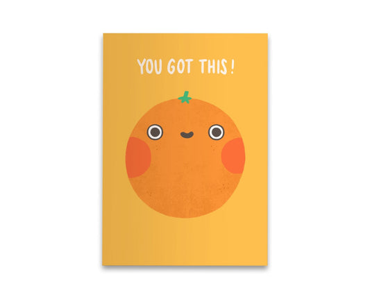 Orange Postcard, You Got This, A6 Postcard, Motivational Postcard