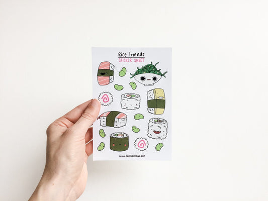 Rice Friends Sushi Sticker Sheet