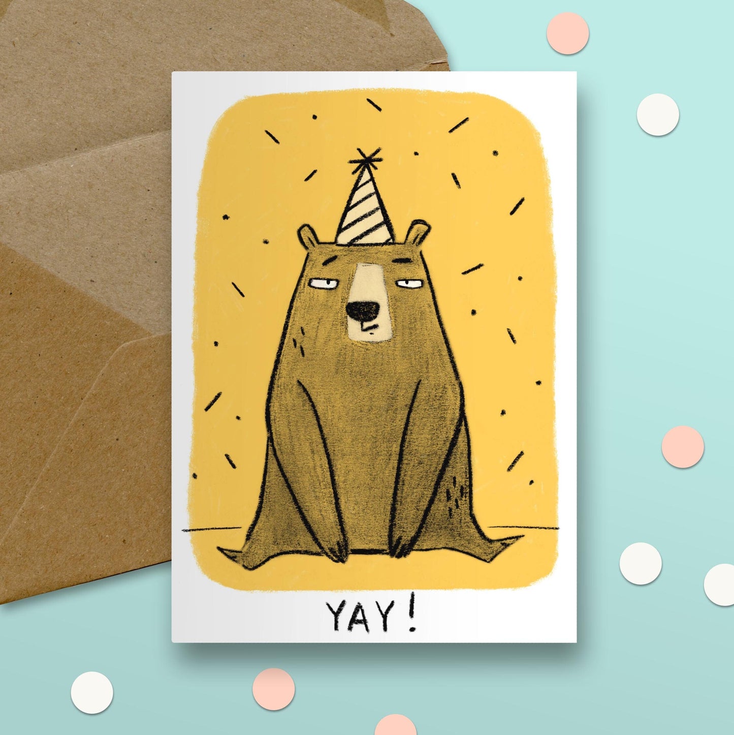 Yay Bear Birthday Card