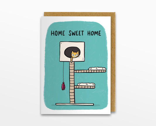 Home Sweet Home Cat Greeting Card