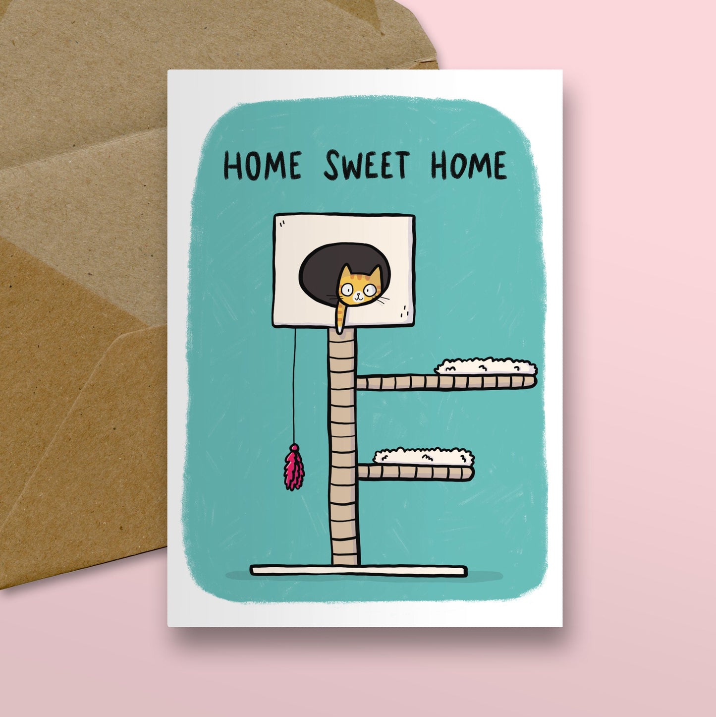 Home Sweet Home Cat Greeting Card