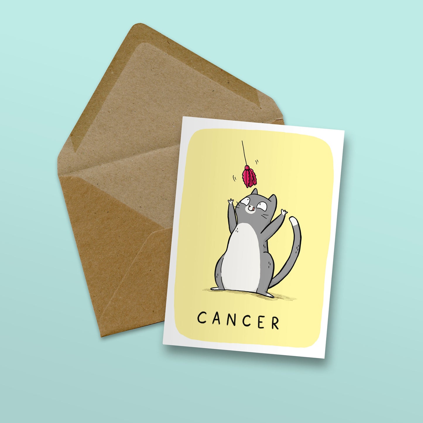 Cancer Zodiac Cat Card