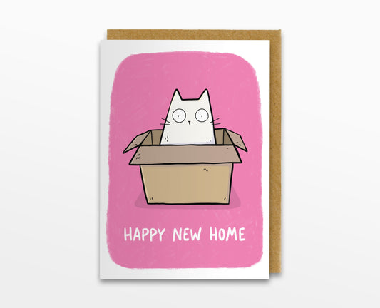 Happy New Home Cat Greeting Card