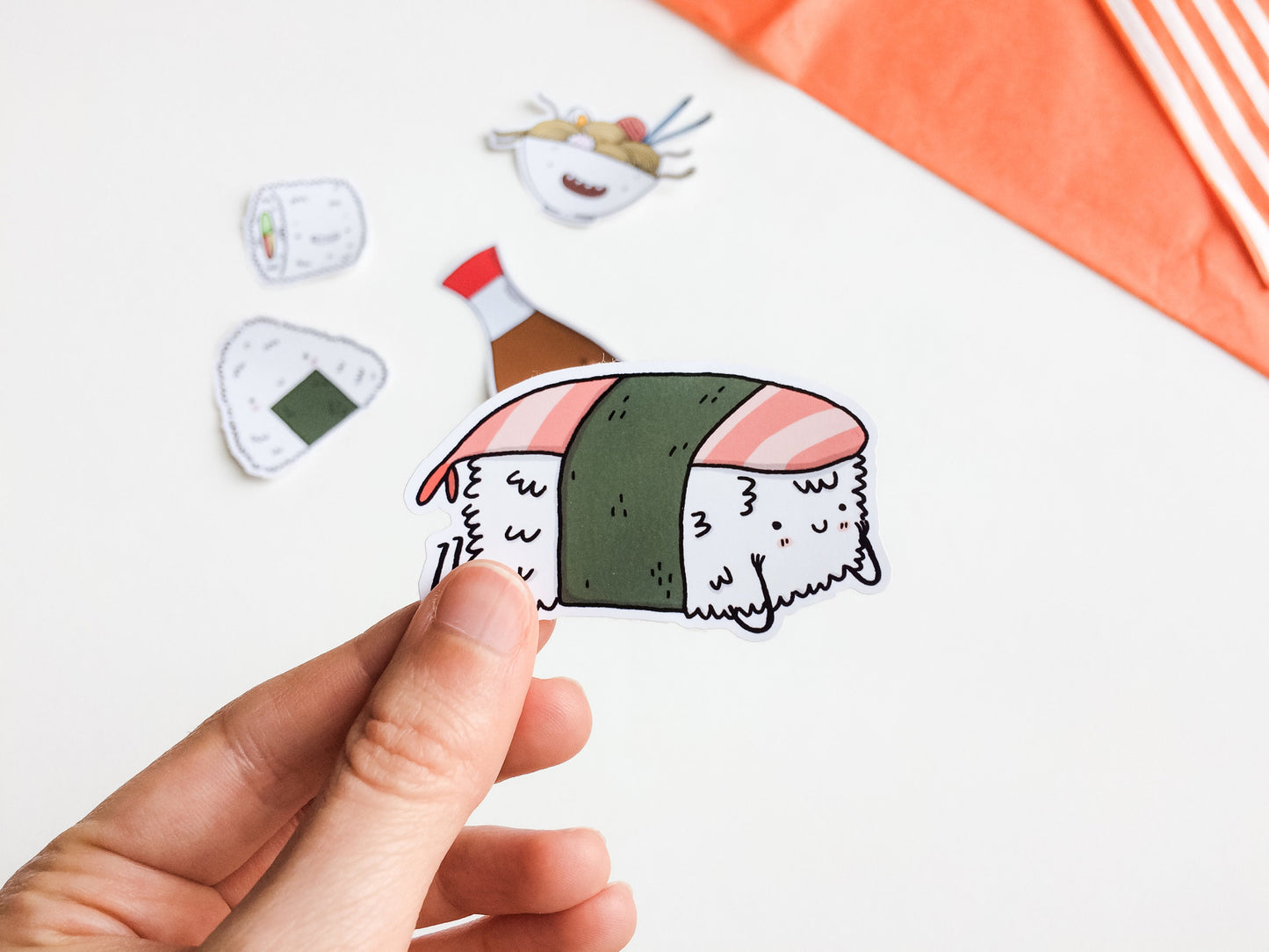 Rice Friends Pack of 5 Sushi Stickers