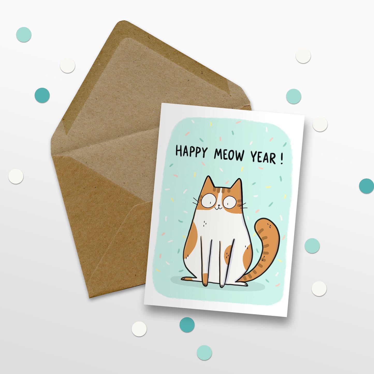 Happy Meow Year Cat Card