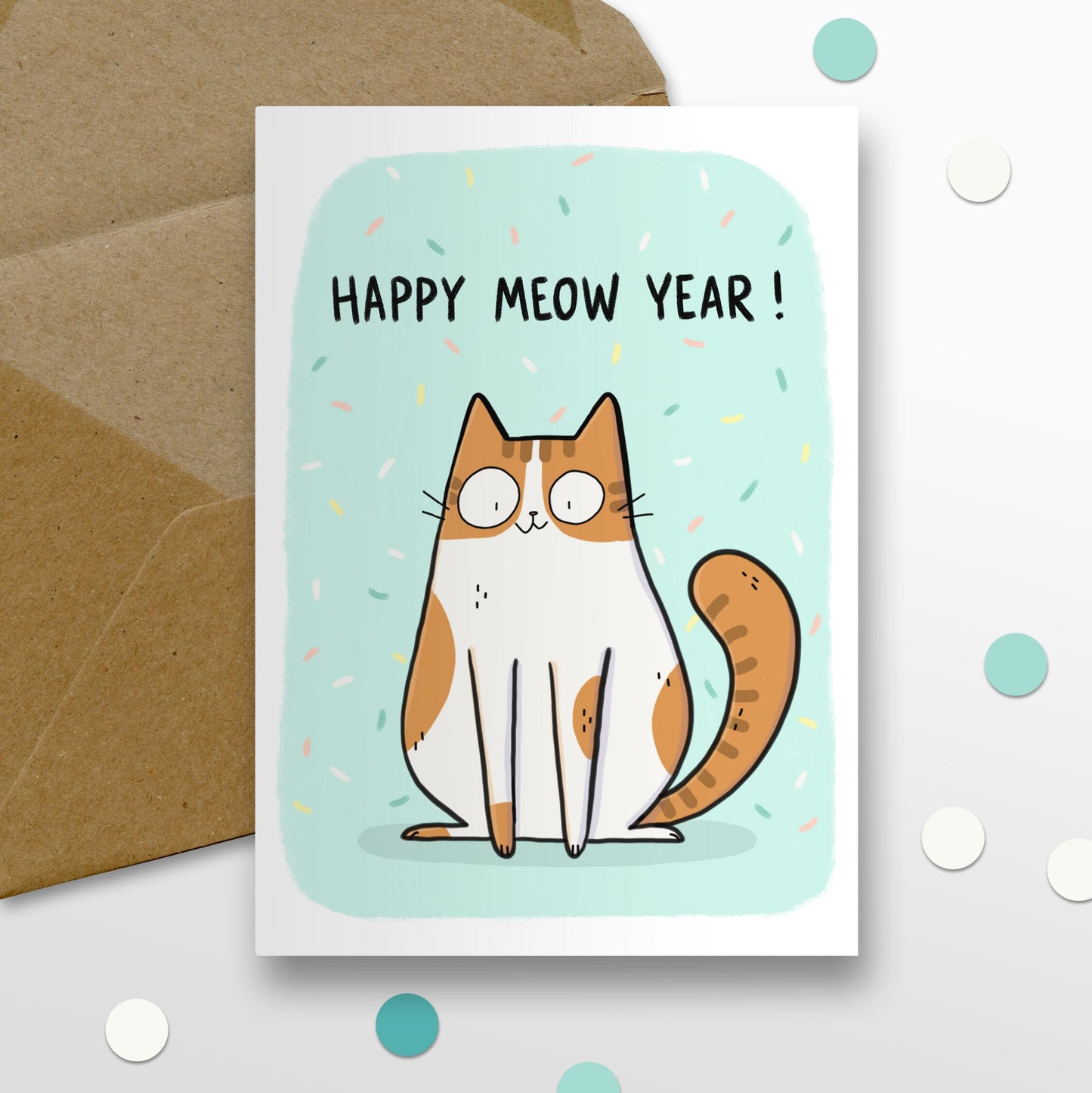 Happy Meow Year Cat Card