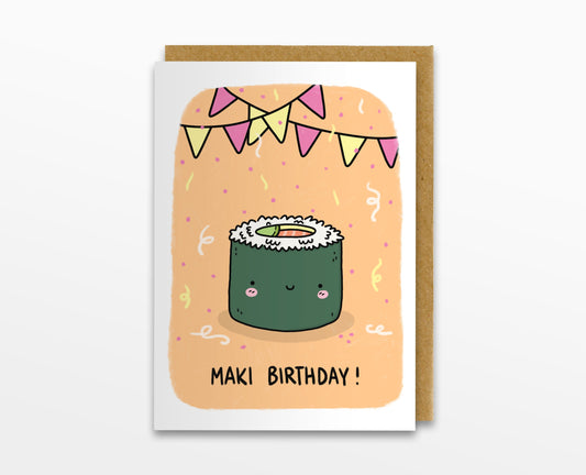 Maki Birthday Card