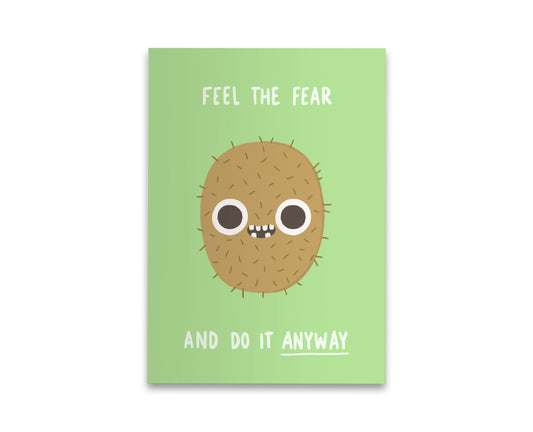 Feel The Fear Kiwi Postcard