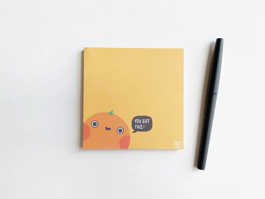 You Got This Orange Square Memo Notepad