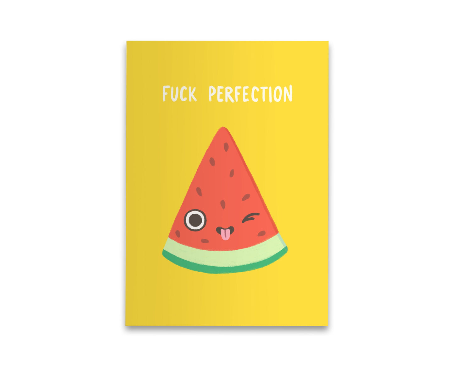 Fuck Perfection Watermelon Postcard