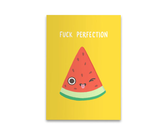 Fuck Perfection Watermelon Postcard